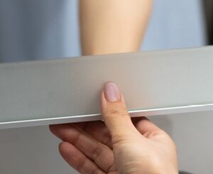 三面鏡下部フロスト加工