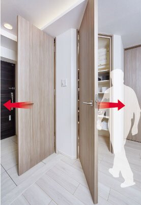 シューズスルークローゼット