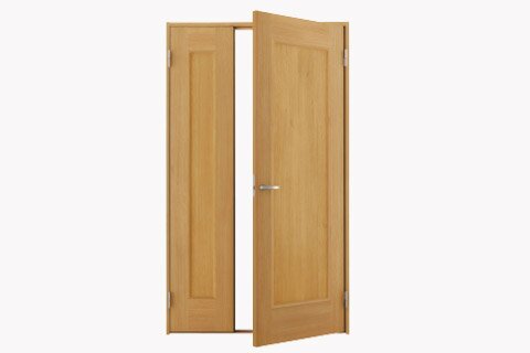 大型家具が搬入できる親子ドア採用