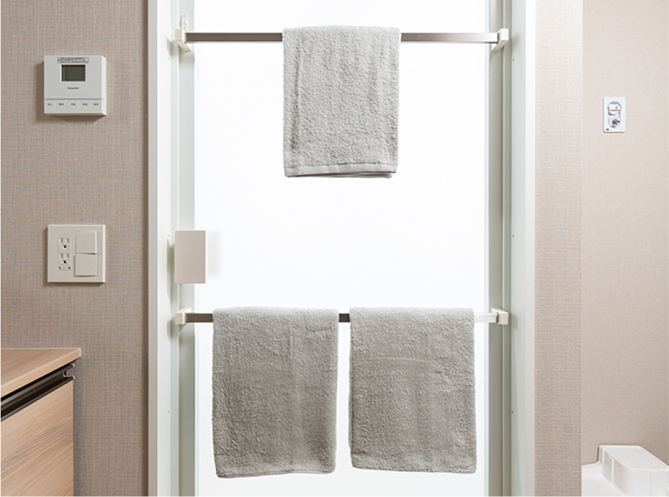 ドア外タオル掛け（2段）