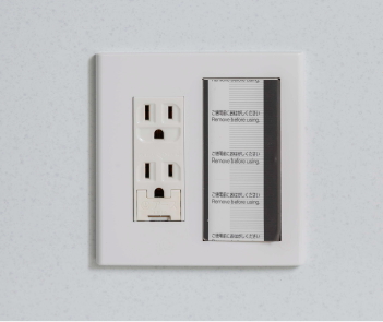 天板上スイッチ、コンセント