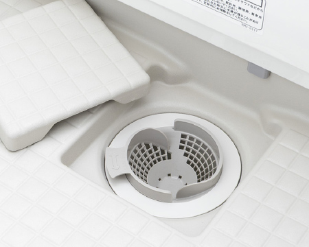お掃除が簡単になる
パッとくるりんポイ排水口