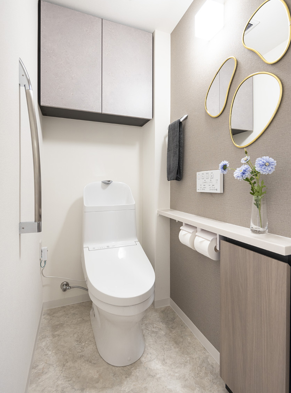 先進のトイレ機能を備えた
ウォシュレット一体形便器