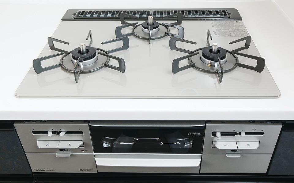 3口ガラストップコンロ