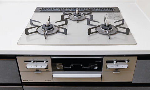 3口ガラストップコンロ