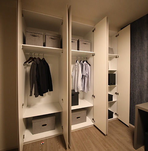 クロゼット（システム収納）
（一部の住戸のみ採用。詳しくはプラン集をご確認ください。）