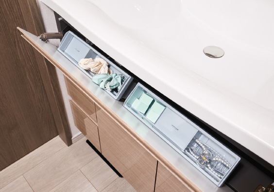 ボウル下ポケット収納