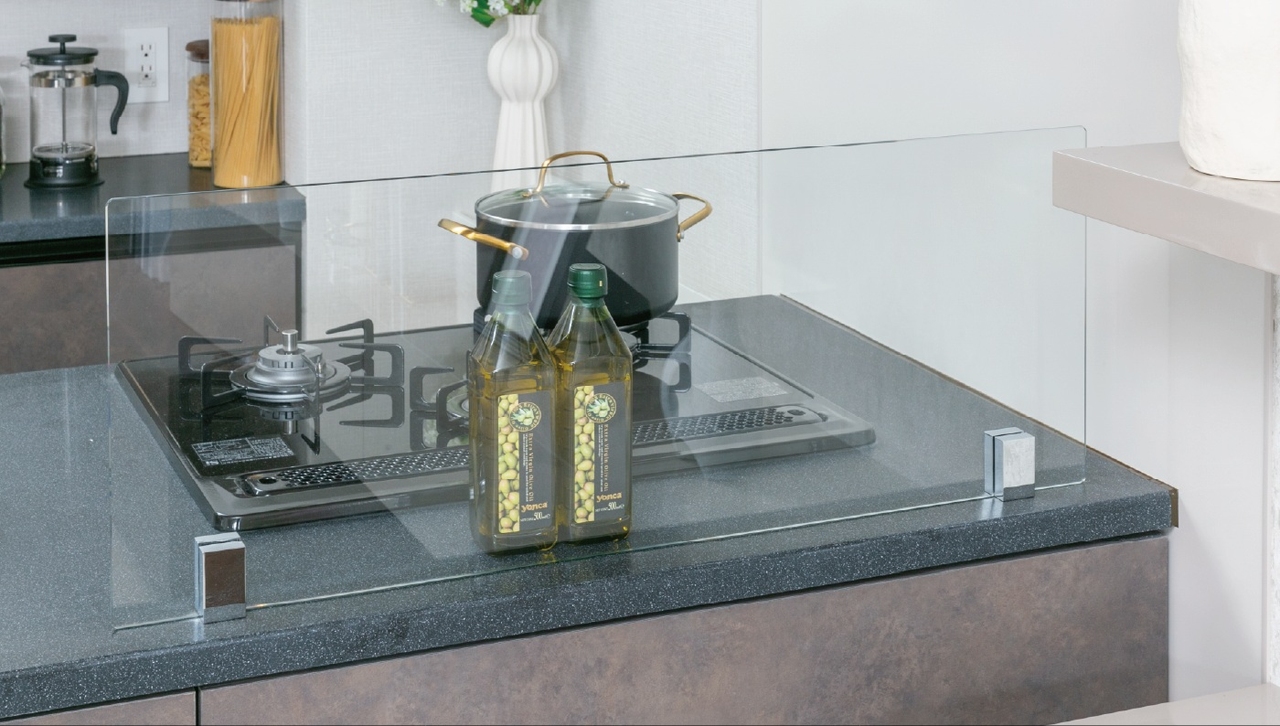 油はね防止ガラス