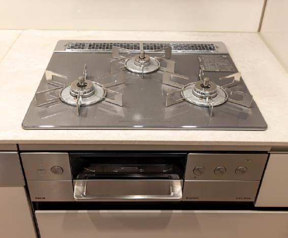 高機能ガラストップガスコンロ「DELICIA」