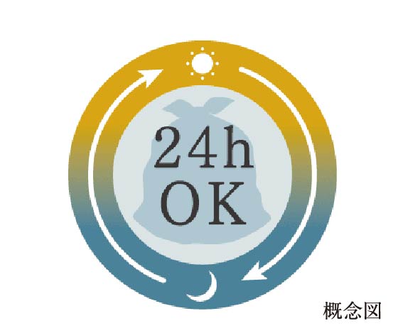 24時間ゴミ捨て可能