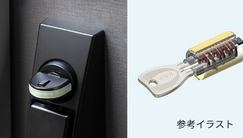 ダブルロック＆防犯サムターン＆ディンプルキー