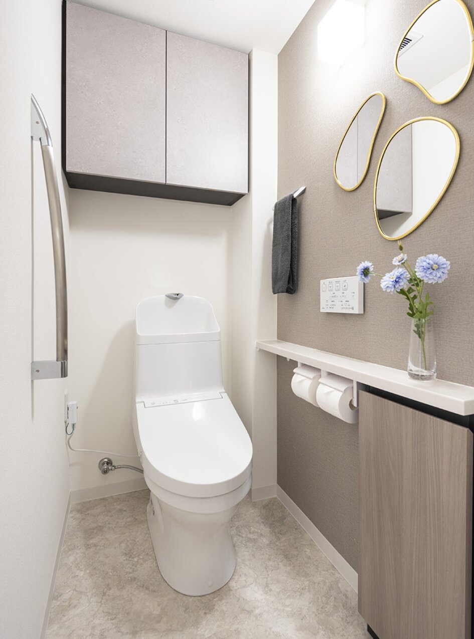 先進のトイレ機能を備えた
ウォシュレット一体形便器