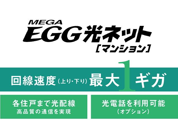 光インターネットを全住戸、
低価格で利用可能
