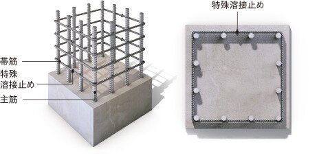 粘り強さをアップする柱構造