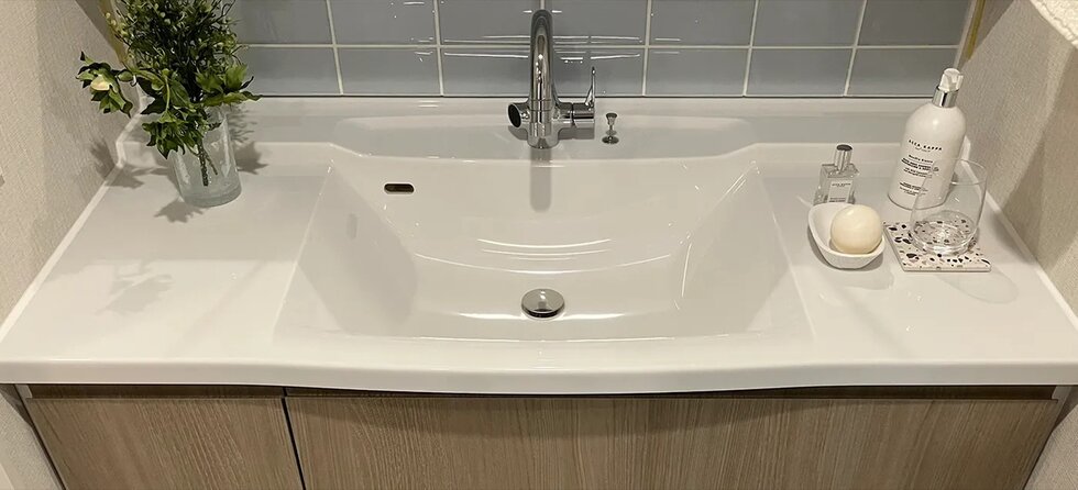 ボウル一体型人造大理石天板