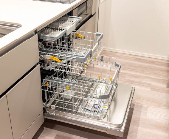 大容量ミーレ社製のビルトイン食器洗い機