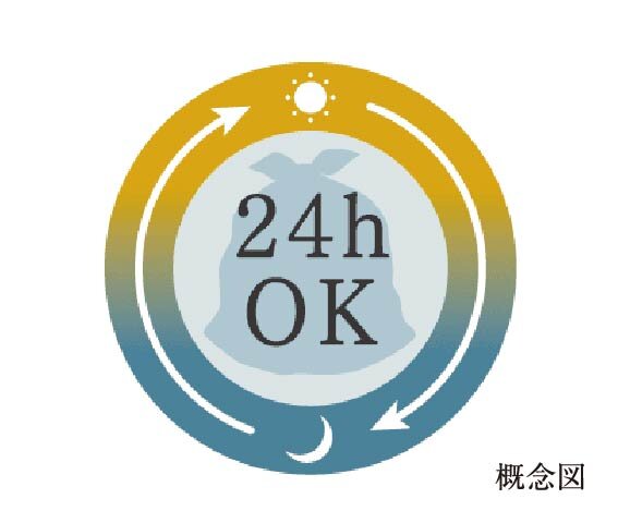 24時間ゴミ捨て可能