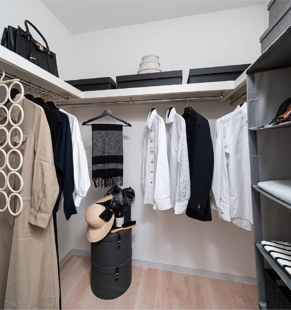 ウォークインクローゼット完備。