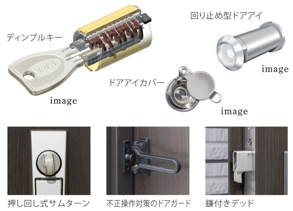 不正操作を防ぐ玄関ドアまわり