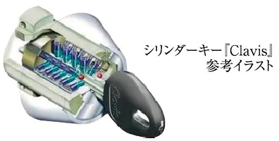高性能ピッキング対策シリンダーキー『Clavis』