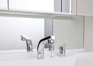 三面鏡下部ミラー貼り