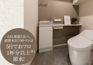 経済的な「超節水ECO6トイレ」