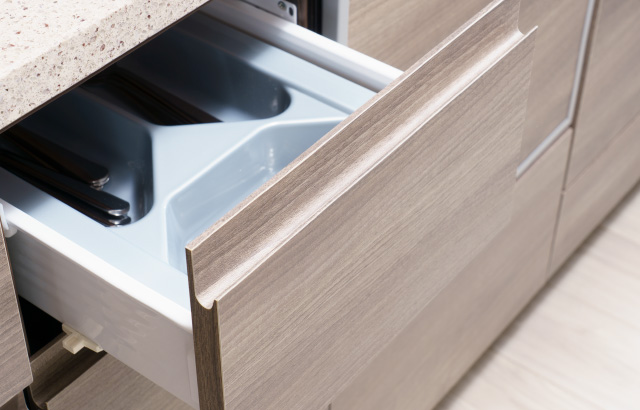 スライド収納J型引手