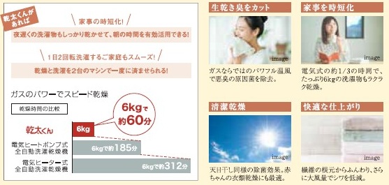 全邸標準採用
ガス衣類乾燥機 乾太くん
