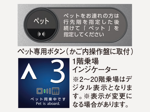 ペット対応エレベーターシステム