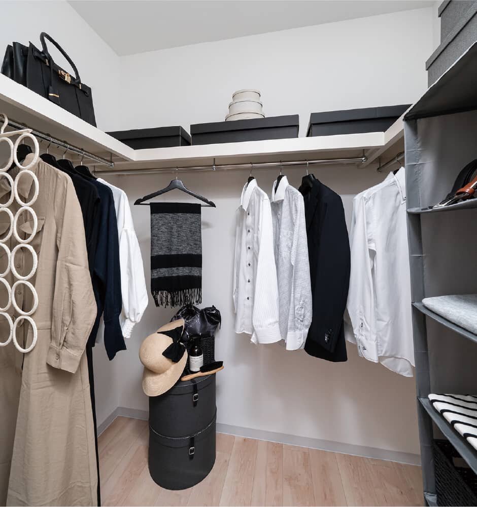 ウォークインクローゼット完備。