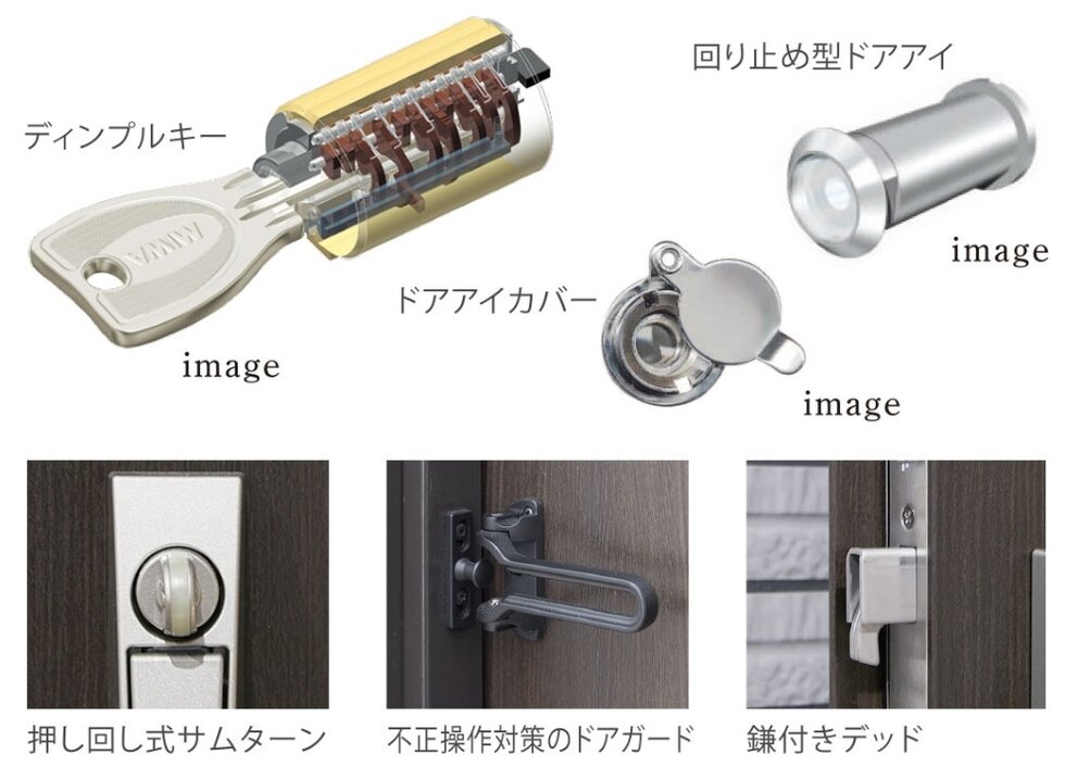 不正操作を防ぐ玄関ドアまわり