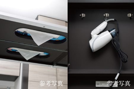 ティッシュBOXスペース＆
ドライヤースペース
