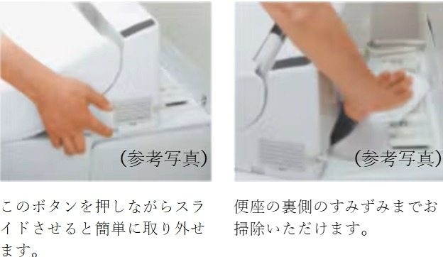 ウォシュレット本体ワンタッチ着脱