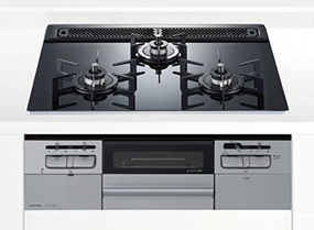 3口ガラストップコンロ