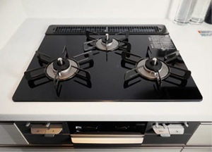 3ロガラストップガスコンロ
