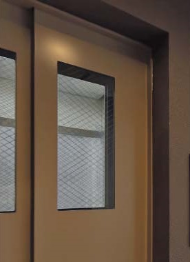 エレベーター防犯窓付扉