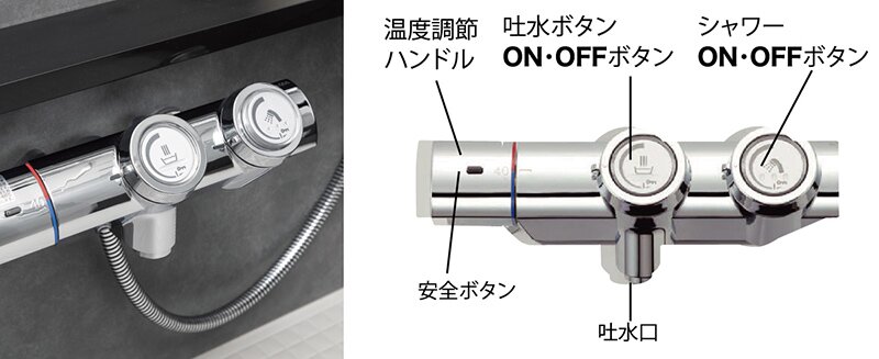 コンパクトプッシュ水栓
