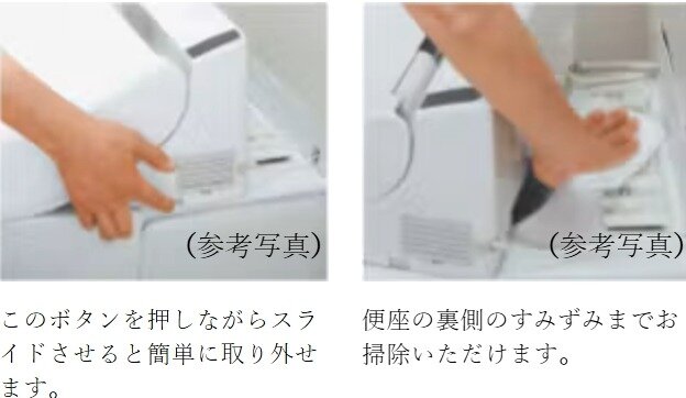 ウォシュレット本体ワンタッチ着脱