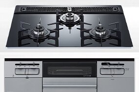 3口ガラストップコンロ