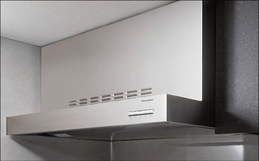 ステンレス製ホーロー整流板付レンジフード