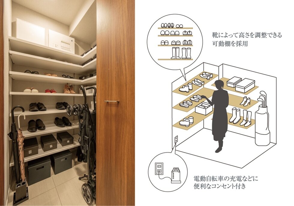 シューズインクローゼット（一部住戸除く）