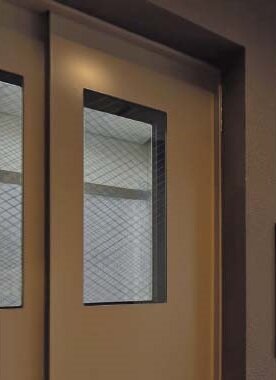 エレベーター防犯窓付扉