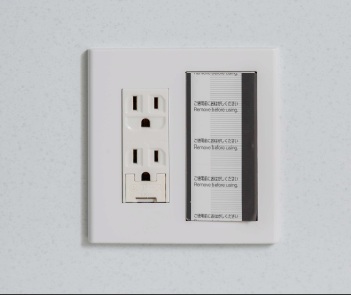 天板上スイッチ、コンセント