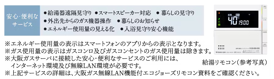 無線LAN機能付きエネルックリモコン