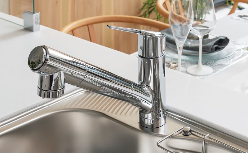 浄水器一体型混合シャワー水栓