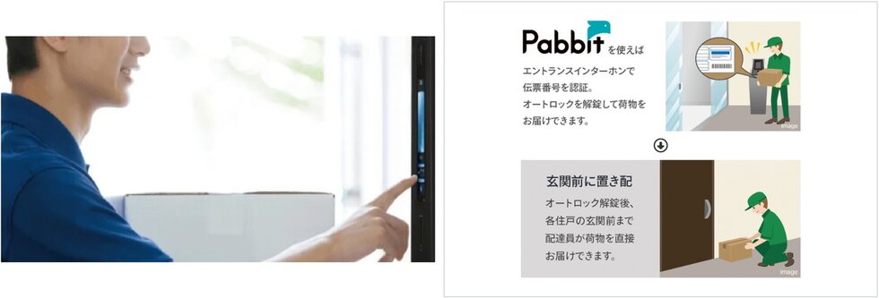 住戸玄関に置配が可能な「Pabbit」