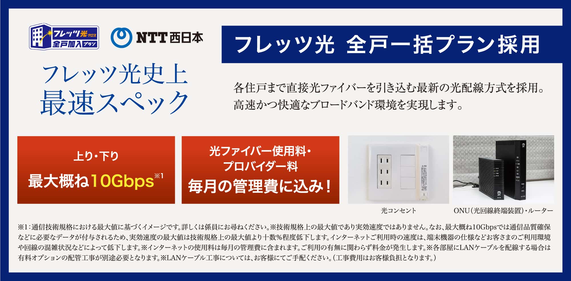 フレッツ光 全戸一括プラン採用