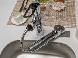浄水器一体型シャワー付混合水栓