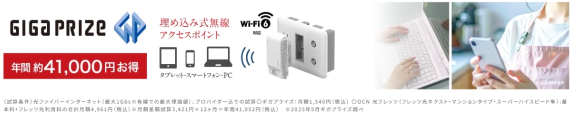 光ファイバーインターネット（ギガプライズ）