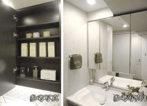 三面鏡裏収納